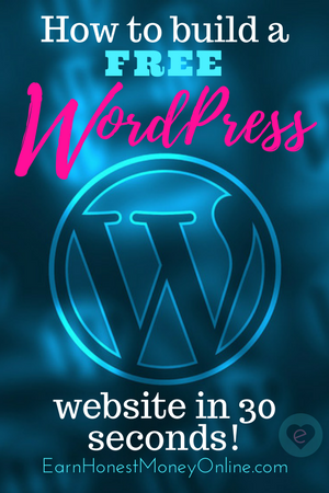 How to build a free WordPress website in 30 seconds